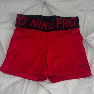 Nike Women's Red Athletic Shorts